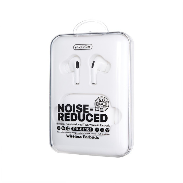 Zdjęcie produktu: Remax Earbuds bezprzewodowe słuchawki Bluetooth TWS redukcja szumów ANC biały (PD-BT101 white)