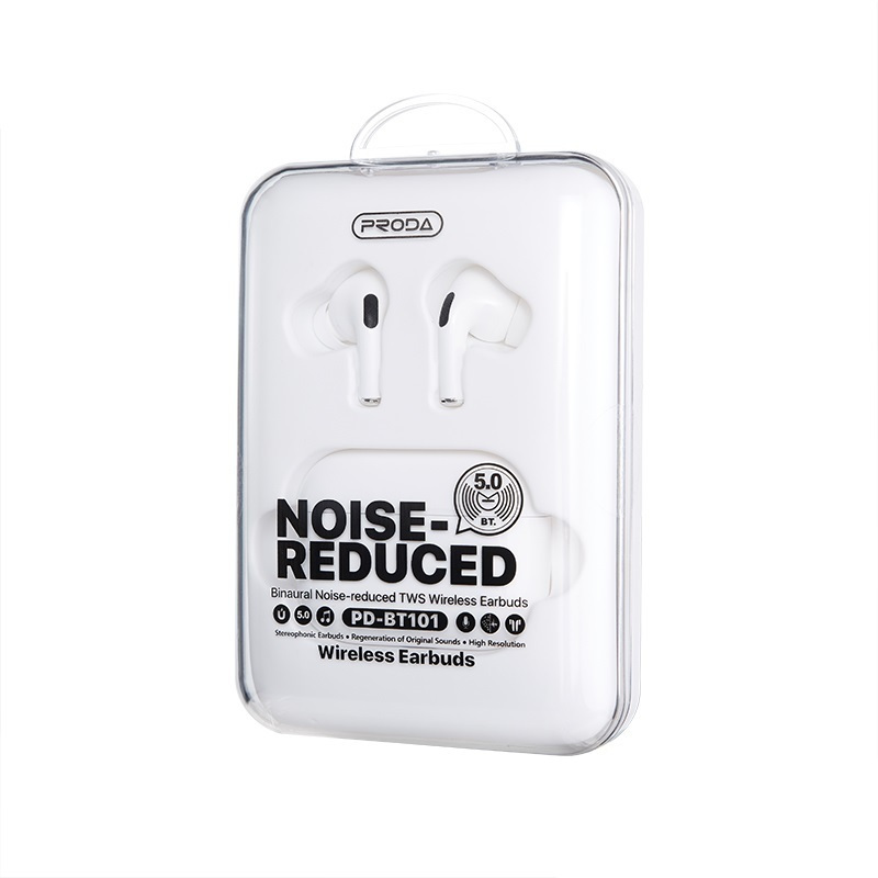 Remax Earbuds bezprzewodowe słuchawki Bluetooth TWS redukcja szumów ANC biały (PD-BT101 white)