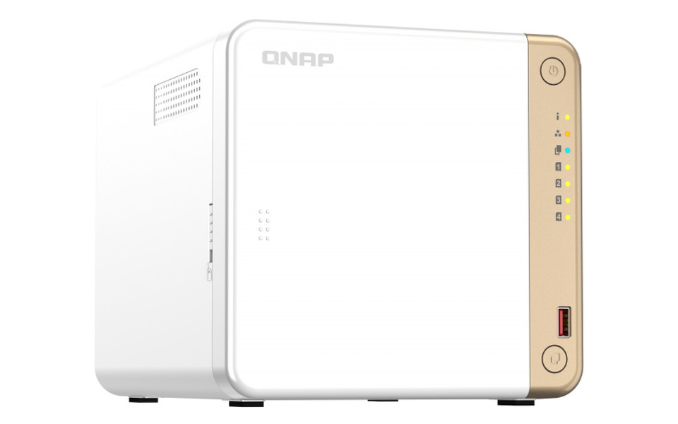 Zdjęcie produktu: Serwer plików QNAP TS-462-2G 4-bay, Celeron N4505 2-core 2.9 GHz, 2G RAM DDR4, 1x 2,5 GbE LAN, 2xUSB 2.0, 2xUSB 3.2, 1xHDMI, 2 x M.2 2280 PCIe Gen 3 x1, 1x PCIe Gen 3 x2 Zdjęcie produktu: Serwer plików QNAP TS-462-2G 4-bay, Celeron N4505 2-core 2.9 GHz, 2G RAM DDR4, 1x 2,5 GbE LAN, 2xUSB 2.0, 2xUSB 3.2, 1xHDMI, 2 x M.2 2280 PCIe Gen 3 x1, 1x PCIe Gen 3 x2