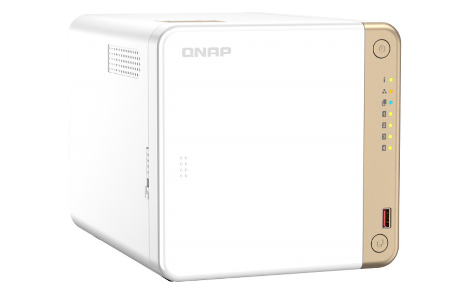Zdjęcie produktu: Serwer plików QNAP TS-462-2G 4-bay, Celeron N4505 2-core 2.9 GHz, 2G RAM DDR4, 1x 2,5 GbE LAN, 2xUSB 2.0, 2xUSB 3.2, 1xHDMI, 2 x M.2 2280 PCIe Gen 3 x1, 1x PCIe Gen 3 x2 Zdjęcie produktu: Serwer plików QNAP TS-462-2G 4-bay, Celeron N4505 2-core 2.9 GHz, 2G RAM DDR4, 1x 2,5 GbE LAN, 2xUSB 2.0, 2xUSB 3.2, 1xHDMI, 2 x M.2 2280 PCIe Gen 3 x1, 1x PCIe Gen 3 x2