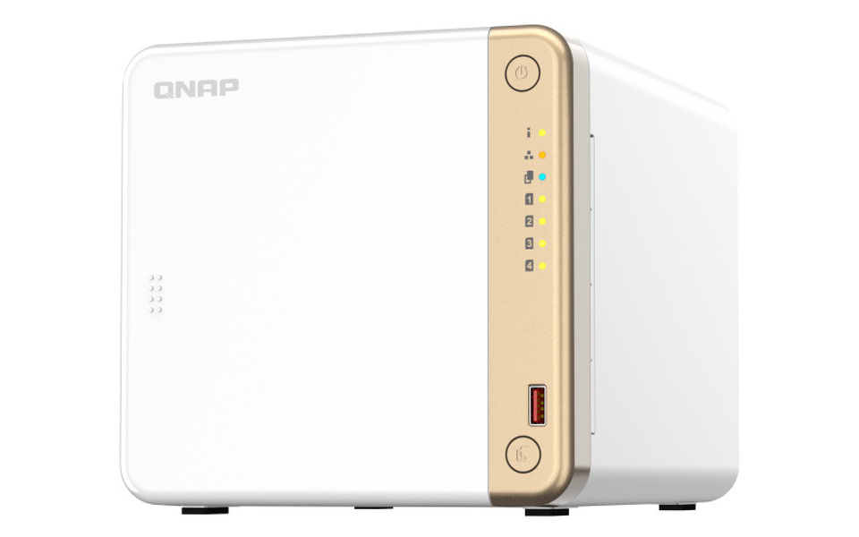 Zdjęcie produktu: Serwer plików QNAP TS-462-2G 4-bay, Celeron N4505 2-core 2.9 GHz, 2G RAM DDR4, 1x 2,5 GbE LAN, 2xUSB 2.0, 2xUSB 3.2, 1xHDMI, 2 x M.2 2280 PCIe Gen 3 x1, 1x PCIe Gen 3 x2 Zdjęcie produktu: Serwer plików QNAP TS-462-2G 4-bay, Celeron N4505 2-core 2.9 GHz, 2G RAM DDR4, 1x 2,5 GbE LAN, 2xUSB 2.0, 2xUSB 3.2, 1xHDMI, 2 x M.2 2280 PCIe Gen 3 x1, 1x PCIe Gen 3 x2