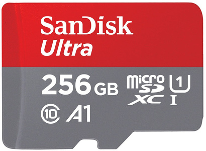 Miniatura produktu: Karta SanDisk Ultra Android microSDXC UHS-I 256GB 150MB/s A1 Class 10 + Adapter SD (SDSQUAC-256G-GN6MA)