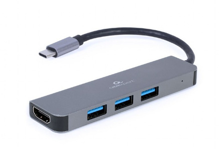 Miniatura produktu: Gembird Multi Port Adapter USB Type C 2in1 HUB USB HDMI A-CM-COMBO2-01