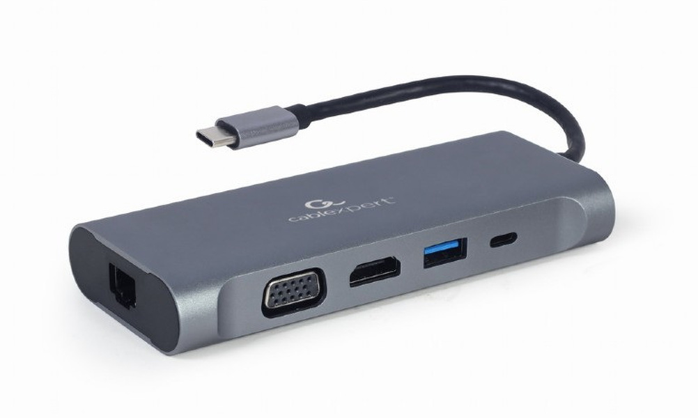 Zdjęcie produktu: Gembird Multi Port Adapter USB Type C Hub3.0 HDMI VGA A-CM-COMBO7-01