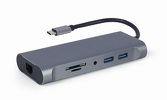 Miniatura zdjęcia: Gembird Multi Port Adapter USB Type C Hub3.0 HDMI VGA A-CM-COMBO7-01