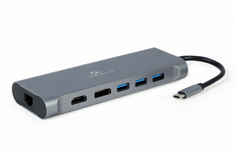 Zdjęcie produktu: Gembird Adapter USB Type C 8w1 Hub 3.0 HDMI DisplayPort VGA