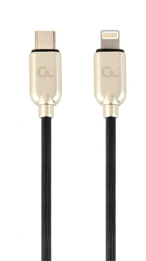 Miniatura produktu: Gembird Kabel USB-C do 8-pin ładowanie i synchronizacja 1m czarny CC-USB2PD18-CM8PM-1M