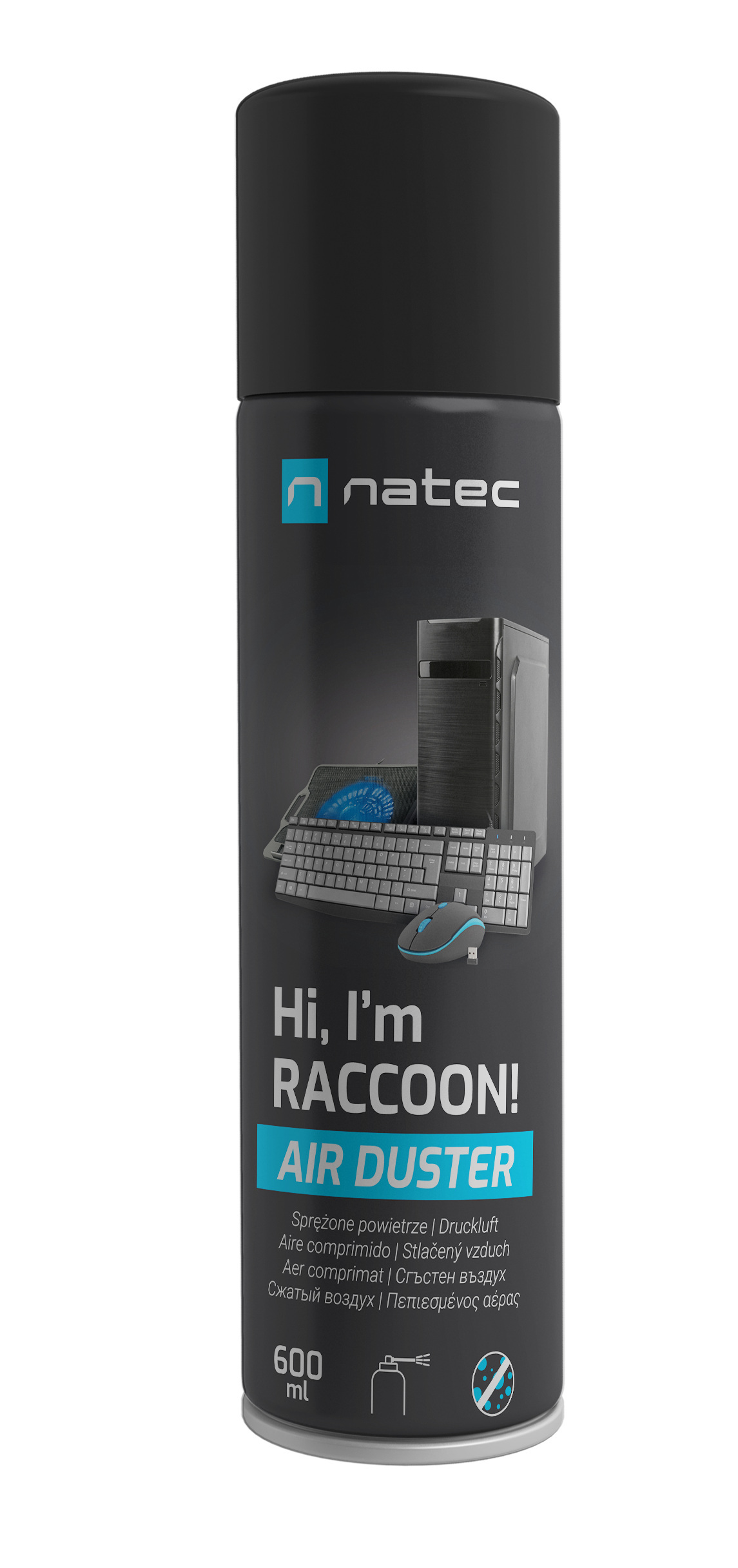 Sprężone powietrze Natec Raccoon Air 600 ml (NSC-1763)