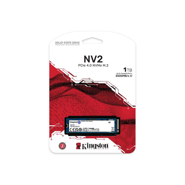 Zdjęcie produktu: Dysk Kingston SSD NV2 1TB M.2 PCIe NVMe Gen4 SNV2S/1000G Zdjęcie produktu: Dysk Kingston SSD NV2 1TB M.2 PCIe NVMe Gen4 SNV2S/1000G