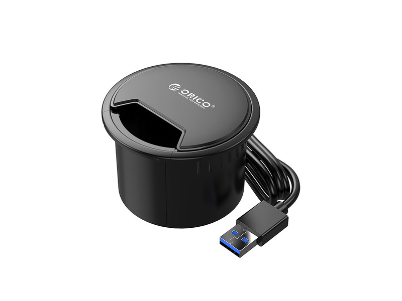 Zdjęcie produktu: Hub 2x USB 3.1 + czytnik kart ORICO biurkowy 5Gbps (DESK-2UST-BK-BP)