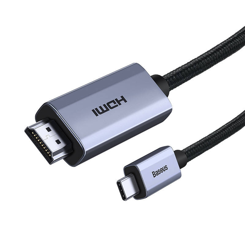Baseus High Definition Series kabel USB TYP-C - HDMI 2.0 4K 60Hz 1m czarny (WKGQ010001)