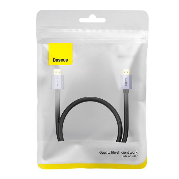Zdjęcie produktu: Kabel HDMI 2.0 Baseus High Definition Series, 4K, 60Hz, 1,5m - czarny (WKGQ020101)