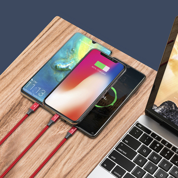 Kabel przewód USB Baseus 3w1 Lightning / USB TYP-C / microUSB 1,2m - czerwony (CAMLT-SU09) Kabel przewód USB Baseus 3w1 Lightning / USB TYP-C / microUSB 1,2m - czerwony (CAMLT-SU09)