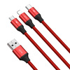 Miniatura zdjęcia: Kabel przewód USB Baseus 3w1 Lightning / USB TYP-C / microUSB 1,2m - czerwony (CAMLT-SU09) Miniatura zdjęcia: Kabel przewód USB Baseus 3w1 Lightning / USB TYP-C / microUSB 1,2m - czerwony (CAMLT-SU09)