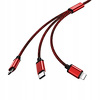 Miniatura zdjęcia: Kabel przewód USB Proda Remax Agile 3w1 Lightning / USB TYP-C / microUSB 1m - czerwony Miniatura zdjęcia: Kabel przewód USB Proda Remax Agile 3w1 Lightning / USB TYP-C / microUSB 1m - czerwony