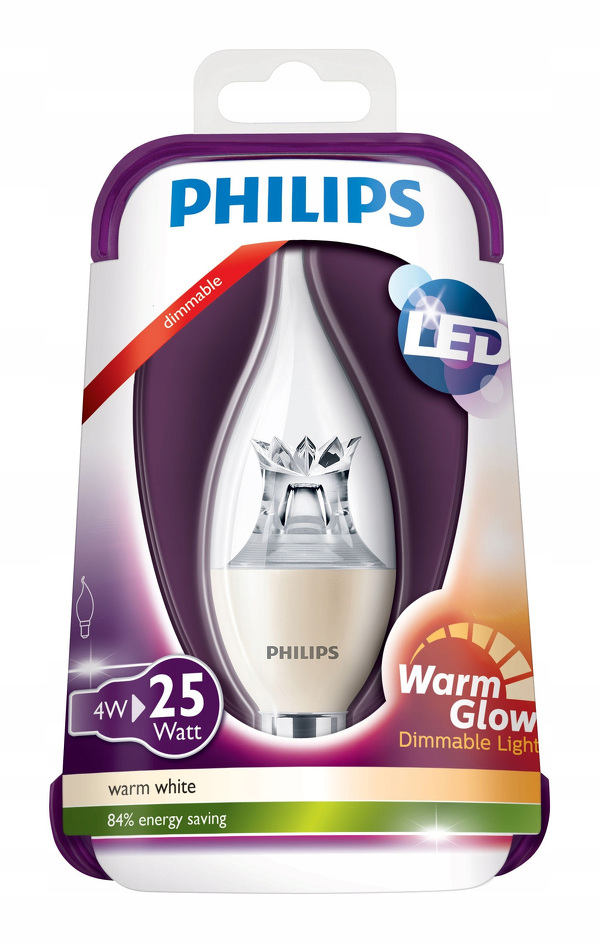Zdjęcie produktu: Philips LED Warmglow 4W E14 Ciepły biały 230V BA38 CL D/4