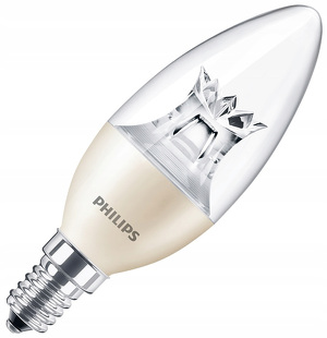 Miniatura produktu: Philips LED 5.5W E14 WW 230V B38 CL WG D/4 Miniatura produktu: Philips LED 5.5W E14 WW 230V B38 CL WG D/4