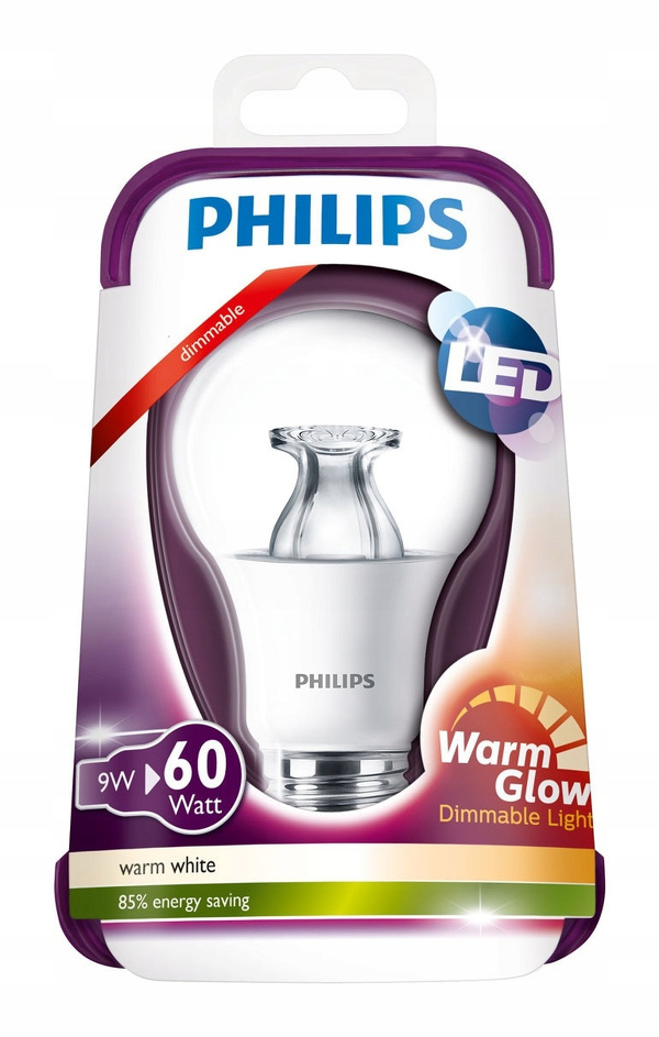 Zdjęcie produktu: Philips LED Warmglow 9W E27 Ciepły biały 230V A60 CL D/4