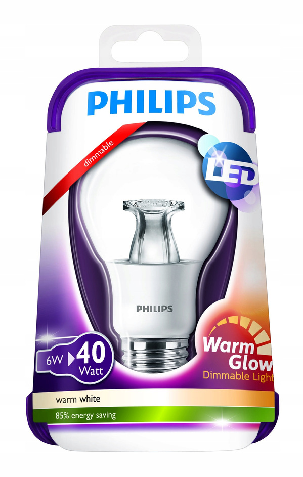 Zdjęcie produktu: Philips LED 5.5W E27 WW 230V A60 CL WG D/4