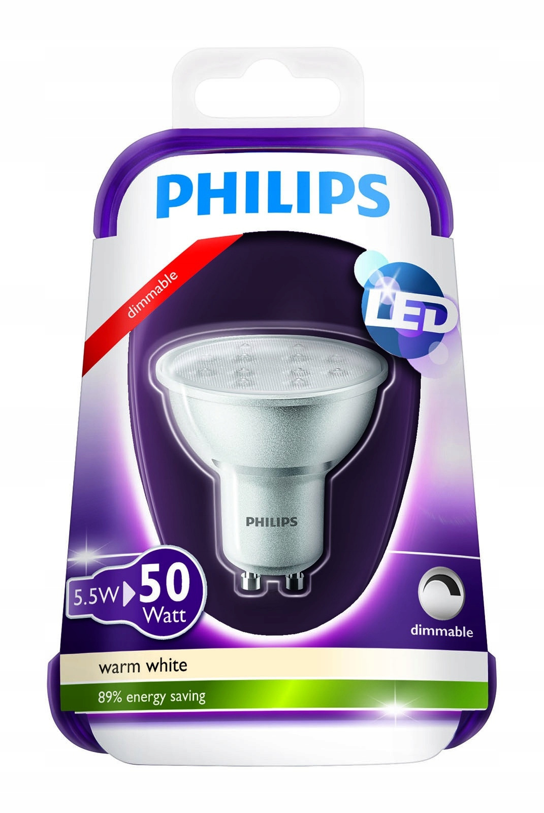 Philips LED 5W GU10 WW 230V 36D Silver DIM/4