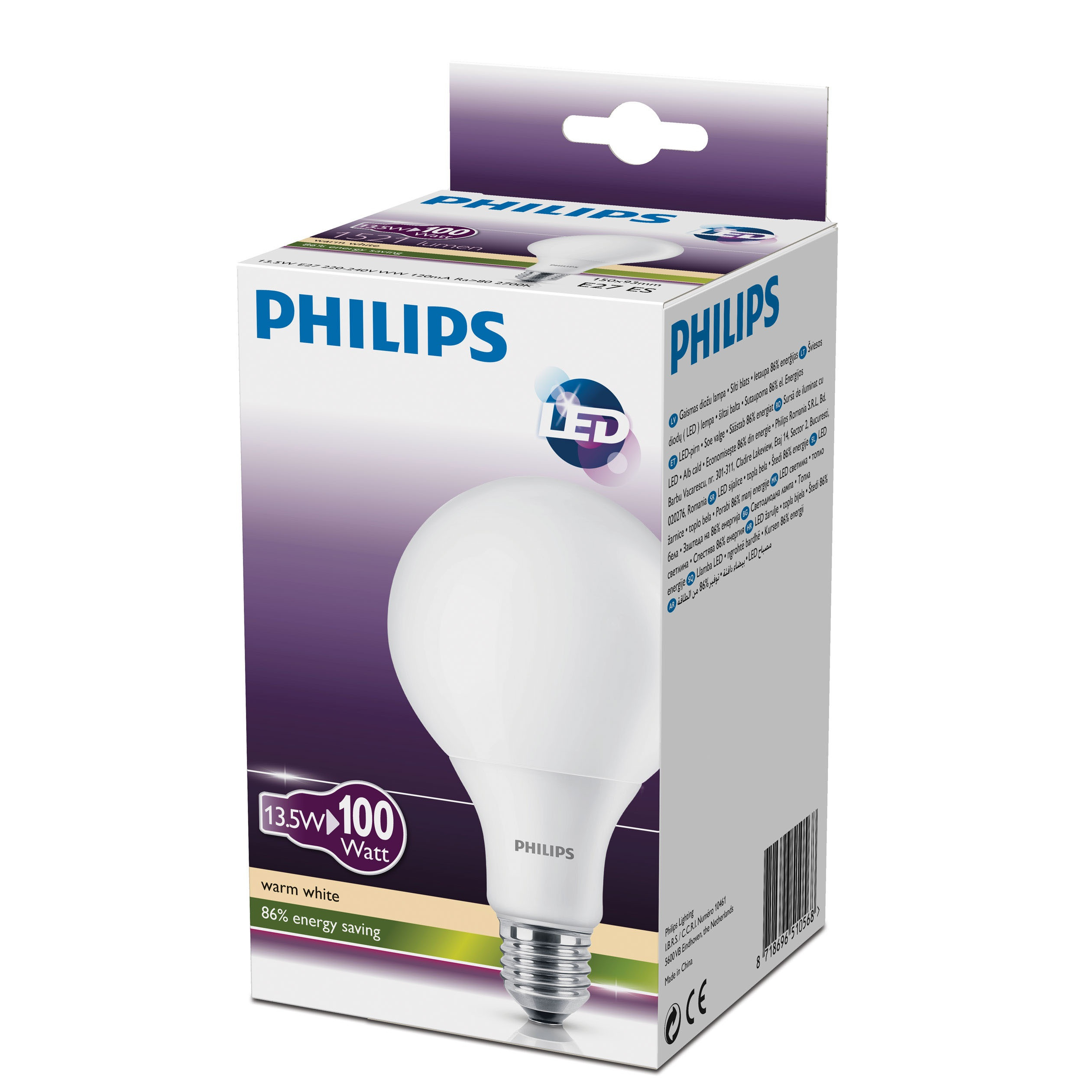 Philips LED Globe 13.5W E27 WW 230V G93 FR ND/4