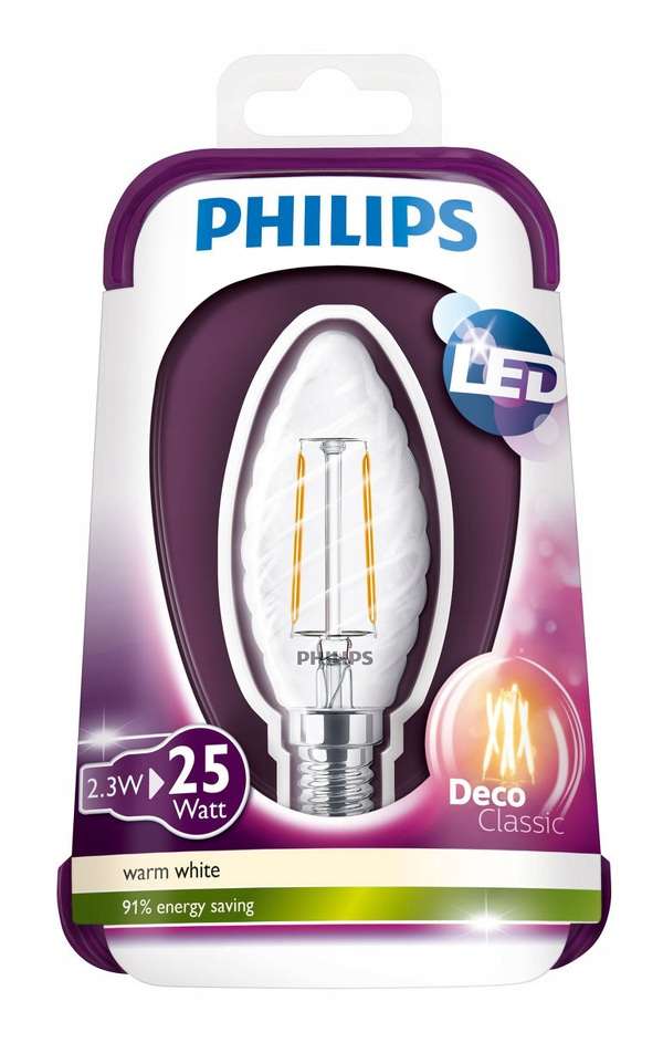 Zdjęcie produktu: Philips LED Filament 2.3W E14 WW ST35 CL ND/4 Zdjęcie produktu: Philips LED Filament 2.3W E14 WW ST35 CL ND/4