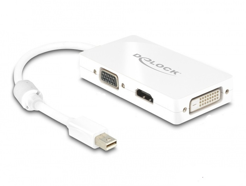 Zdjęcie produktu: Delock 62630 DisplayPort Mini do HDMI / VGA / DVI 16CM Biały
