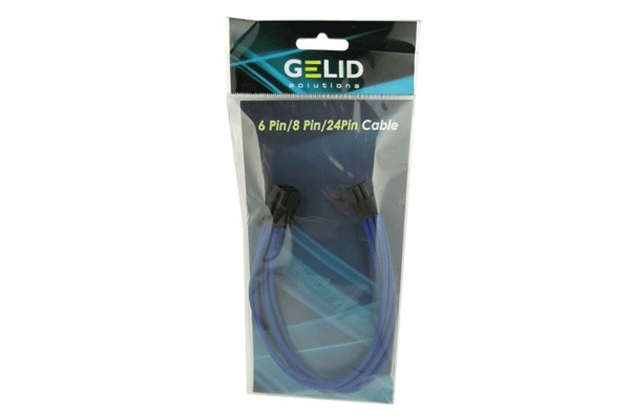Zdjęcie produktu: Gelid przedłużacz PCI-E 6pin 30cm niebieski CA-6P-03