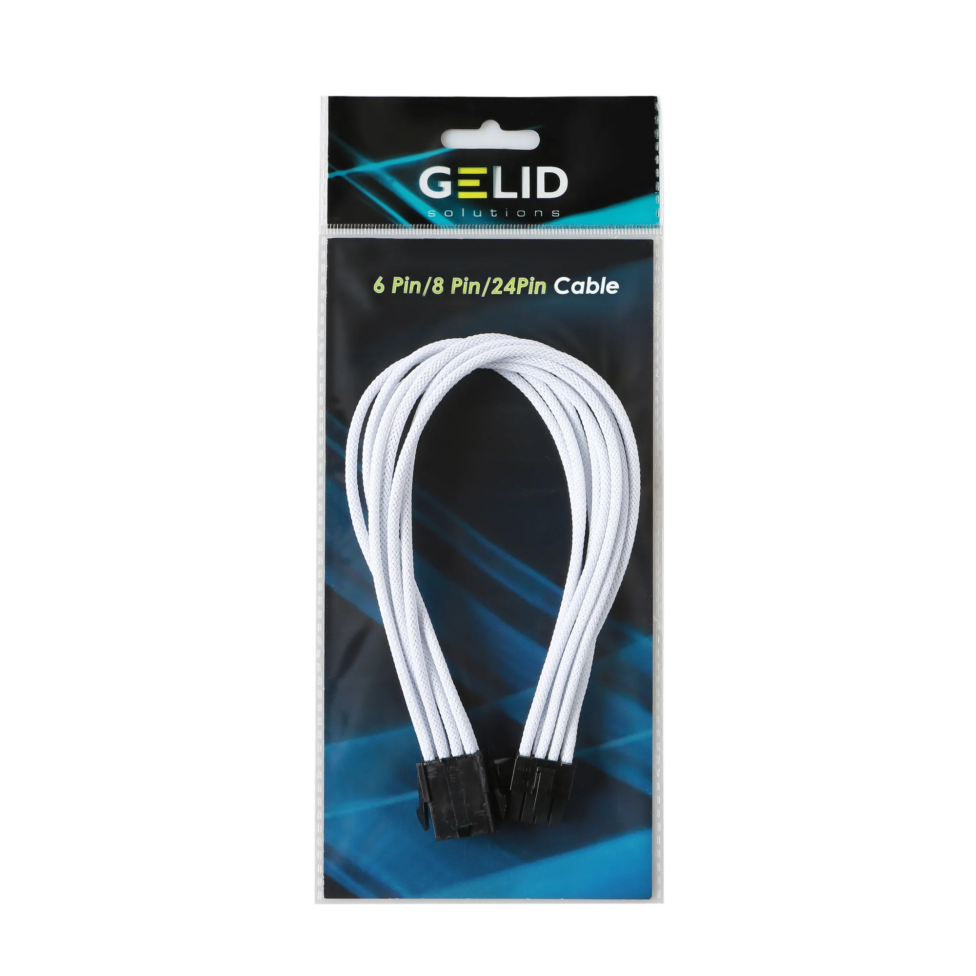 Gelid przedłużacz 8pin EPS 30cm biały UV CA-8P-02