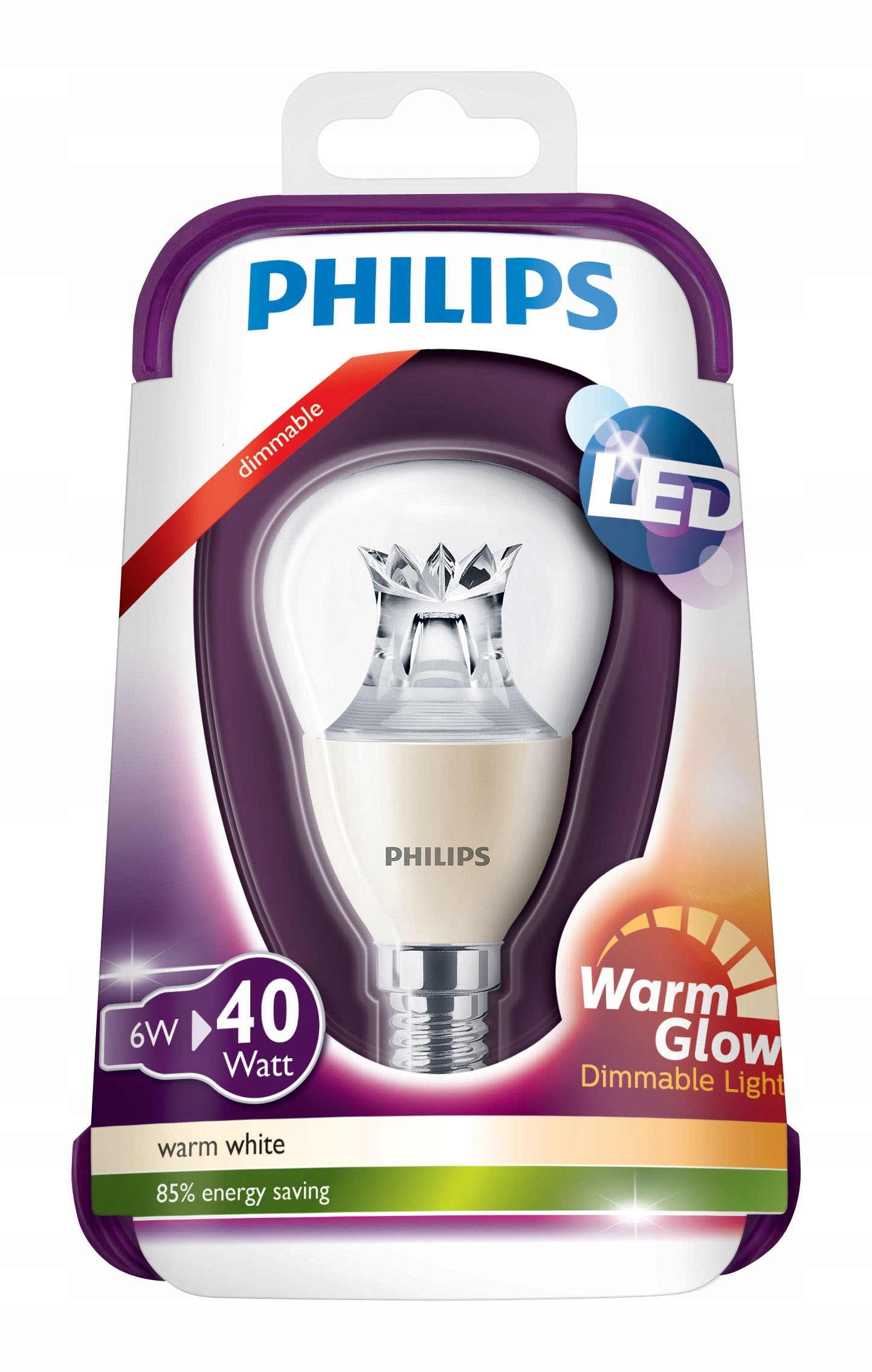 Philips LED Warmglow 6W E14 Ciepły biały 230V P48 CL D/4