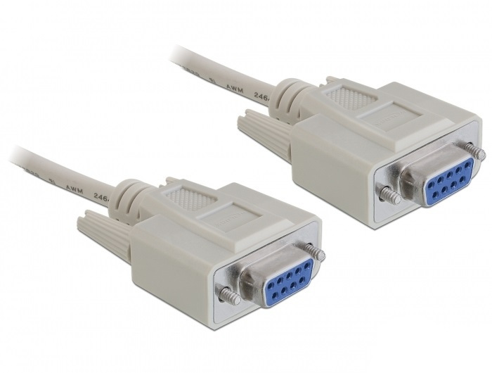 Kabel transmisyjny null modem 9F / 9F RS232 1.8m Delock 84077
