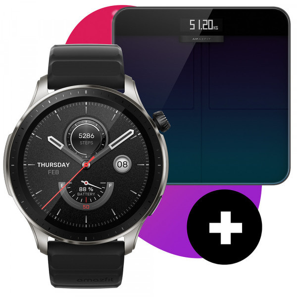 Zdjęcie produktu: Smartwatch Amazfit GTR 4 Superspeed Black + Amazfit Smart Scale