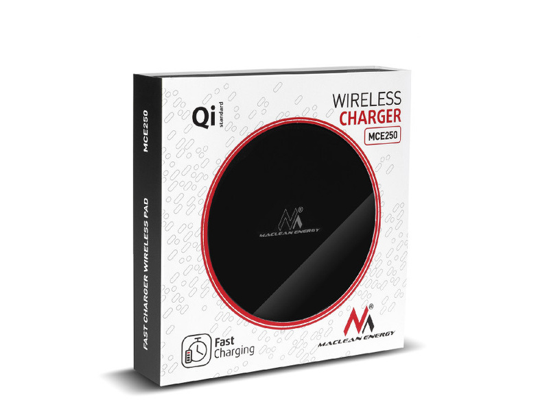 Zdjęcie produktu: Bezprzewodowa ładowarka indukcyjna Maclean, Biurkowa, 10W Czarna, MCE250 B