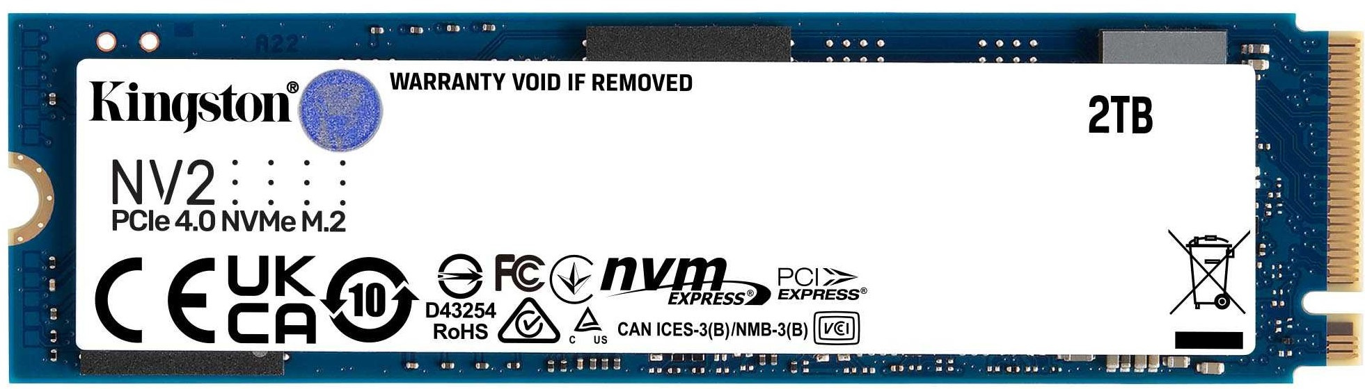 Dysk Kingston SSD NV2 2TB M.2 PCIe NVMe Gen4 SNV2S/2000G Dysk Kingston SSD NV2 2TB M.2 PCIe NVMe Gen4 SNV2S/2000G
