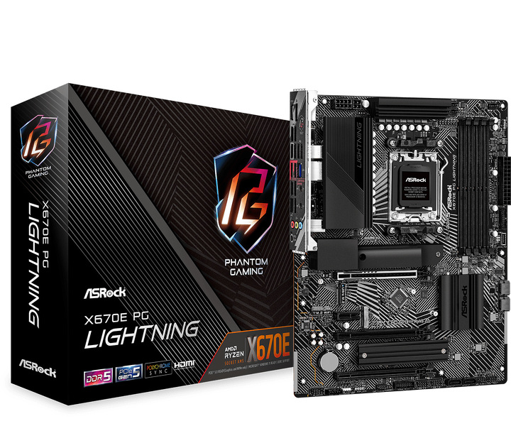 Zdjęcie produktu: Płyta główna ASRock X670E PG Lightning AM5 Zdjęcie produktu: Płyta główna ASRock X670E PG Lightning AM5