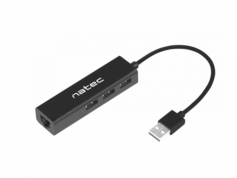 Zdjęcie produktu: Hub USB 2.0 Natec Dragonfly 3-Porty + Rj45 100 Mb/s Zdjęcie produktu: Hub USB 2.0 Natec Dragonfly 3-Porty + Rj45 100 Mb/s