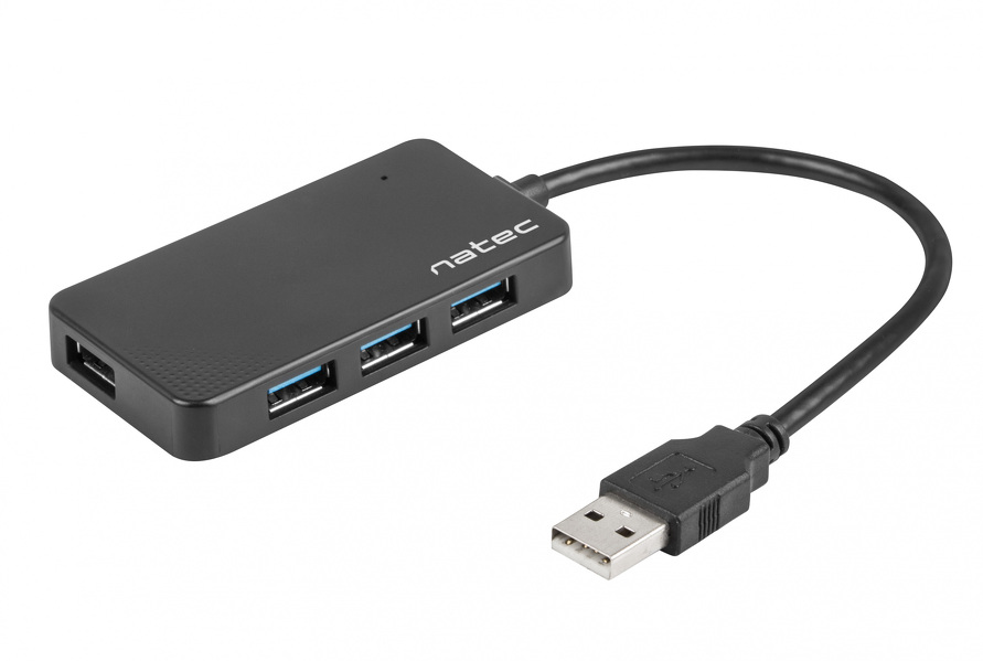 Zdjęcie produktu: Hub USB 3.0 Natec Moth 4-Porty Czarny