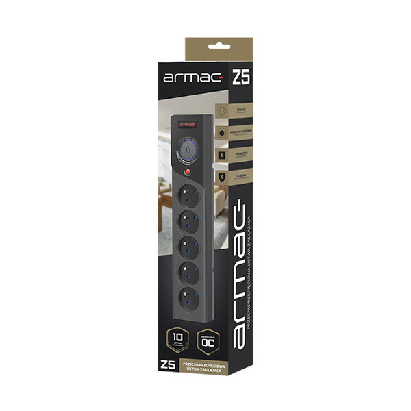 Zdjęcie produktu: Armac Z5 listwa zasilająca (Z5/15/CZ) Zdjęcie produktu: Armac Z5 listwa zasilająca (Z5/15/CZ)