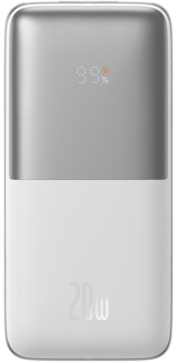 Zdjęcie produktu: Powerbank Baseus Bipow PRO 10000mAh, 2xUSB, USB TYP-C, + przewód USB 3A 0.3m, 20W - biały (PPBD040102)