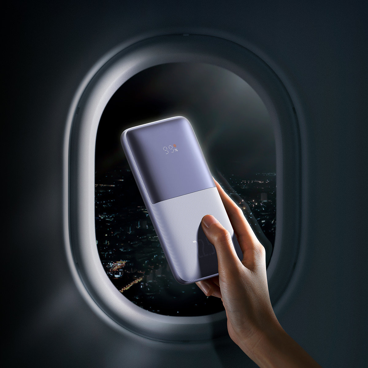 Powerbank Baseus Bipow PRO 10000mAh, 2xUSB, USB TYP-C, + przewód USB 3A 0.3m, 22,5W - fioletowy (PPBD040005)