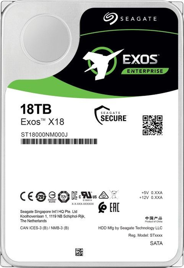 Zdjęcie produktu: Dysk Seagate Exos X18 ST18000NM000J 18TB sATA III 7200RPM 256MB