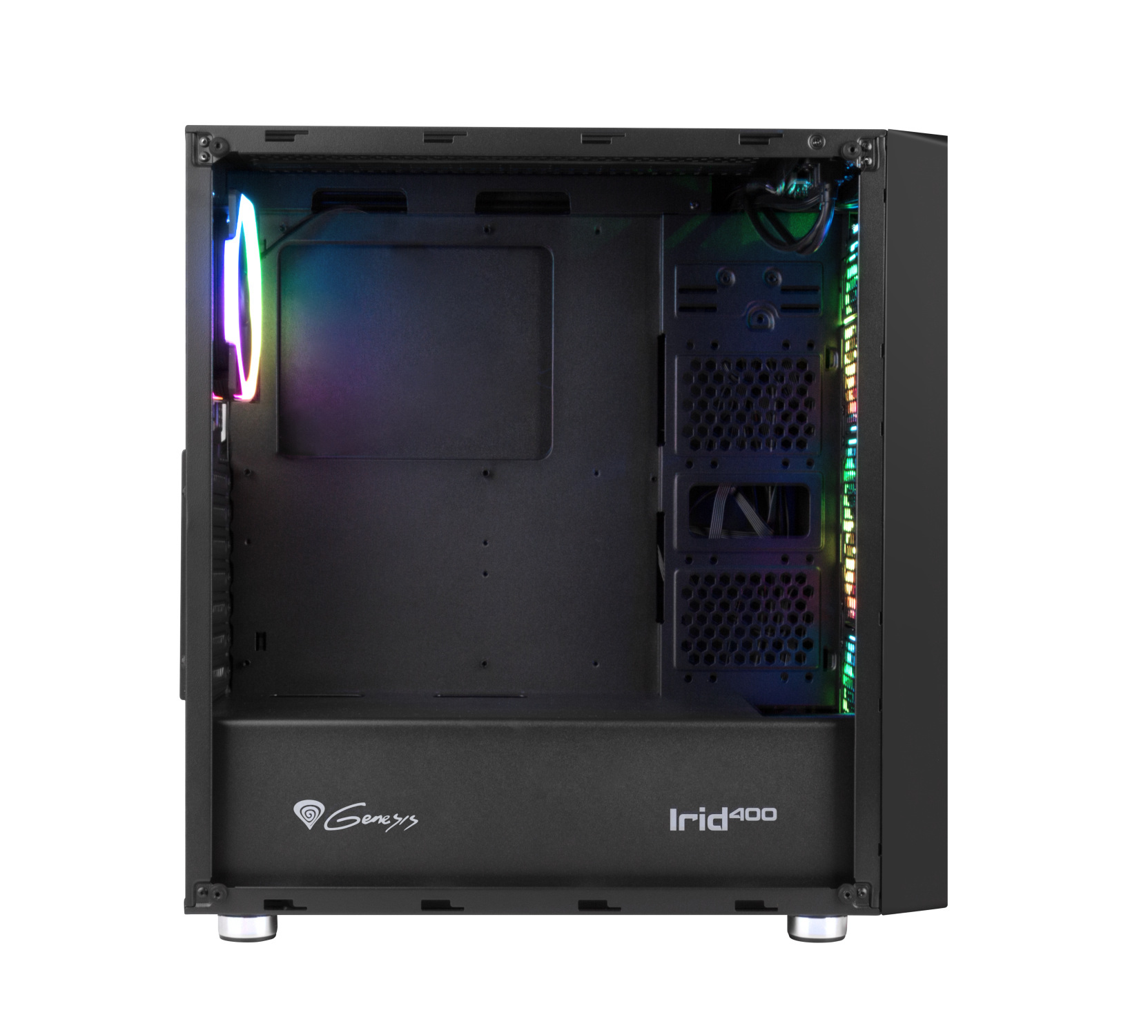 Obudowa do komputera Genesis IRID 400 ARGB, szklany panel, egz. ze zwrotu