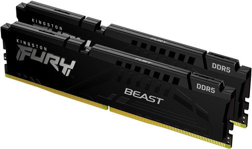 Miniatura produktu: Pamięć Kingston FURY Beast Black 32GB (2x16GB) DDR5 5600 CL40 KF556C40BBK2-32