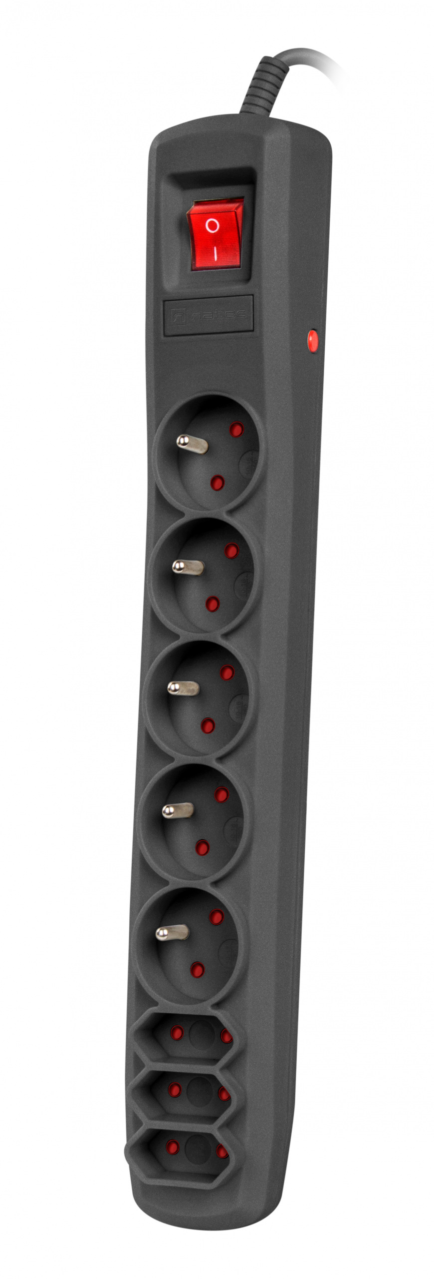 Listwa zasilająca Natec Extreme Media SP8 NSP-0510 1.5m, 8 gniazd, czarna Listwa zasilająca Natec Extreme Media SP8 NSP-0510 1.5m, 8 gniazd, czarna