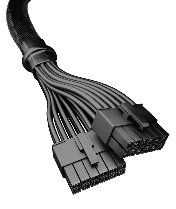 Zdjęcie produktu: Kabel be quiet! 12VHPWR PCI-E 5.0 CPH-6610 adapter do zasilania kart graficznych Zdjęcie produktu: Kabel be quiet! 12VHPWR PCI-E 5.0 CPH-6610 adapter do zasilania kart graficznych