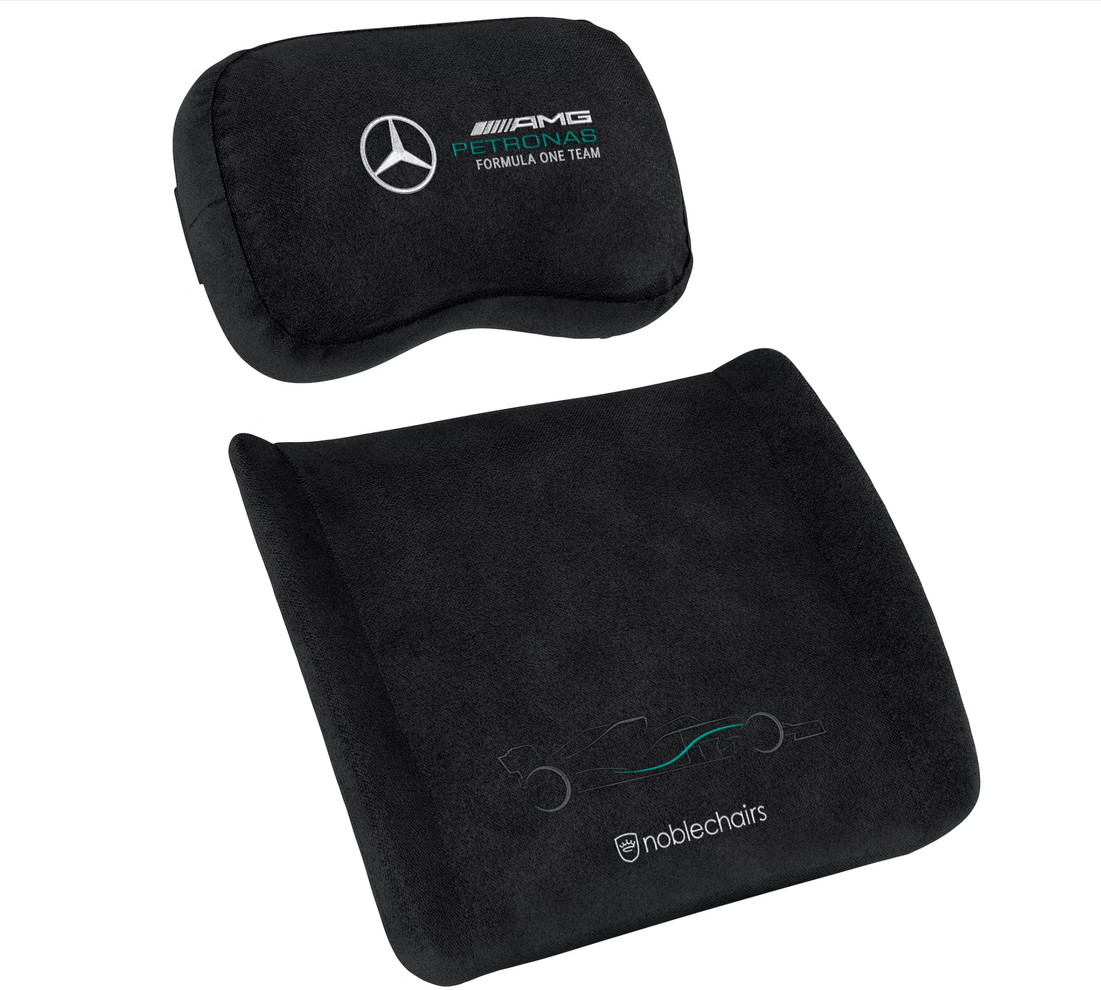 noblechairs Mercedes-AMG Petronas Edition zestaw poduszek z pamięcią kształtu do foteli noblechairs Mercedes-AMG Petronas Edition zestaw poduszek z pamięcią kształtu do foteli