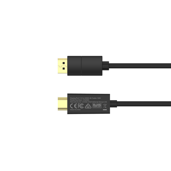 Zdjęcie produktu: Unitek Przewód DisplayPort 1.2 na HDMI 4K 60Hz 1,8 m (V1608A)