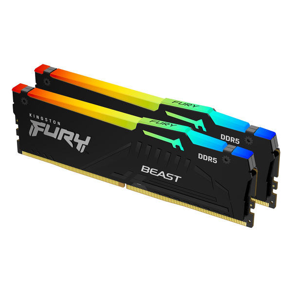 Zdjęcie produktu: Pamięć Kingston FURY Beast Black RGB 32GB (2x16GB) DDR5 6000 CL36 EXPO KF560C36BBEAK2-32 Zdjęcie produktu: Pamięć Kingston FURY Beast Black RGB 32GB (2x16GB) DDR5 6000 CL36 EXPO KF560C36BBEAK2-32