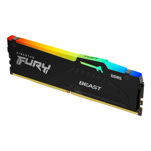 Miniatura produktu: Pamięć Kingston FURY Beast Black RGB 16GB (1x16GB) DDR5 6000 CL40 KF560C40BBA-16