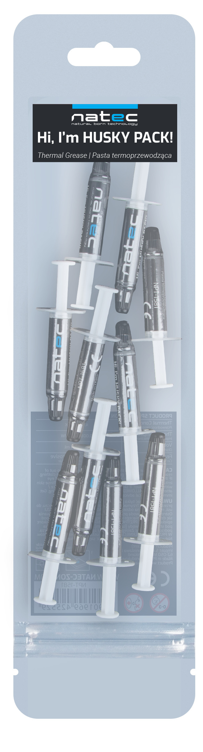 Pasta termoprzewodząca Natec HUSKY PACK 1g. 10-PACK (NPT-1581) Pasta termoprzewodząca Natec HUSKY PACK 1g. 10-PACK (NPT-1581)